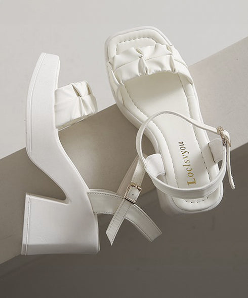 チャンキーヒールサンダル 厚底サンダル夏 レディース アンクルストラップサンダル 歩きやすい 太ヒール 履きやすいサマーサンダル きれいめ ベルトサンダル美脚脚長 86JIANL-051