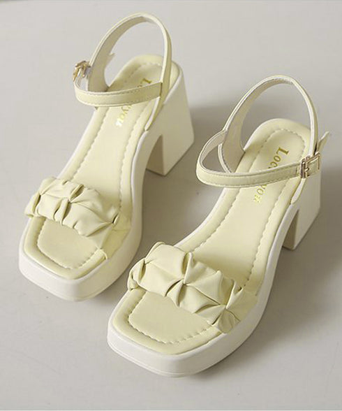 チャンキーヒールサンダル 厚底サンダル夏 レディース アンクルストラップサンダル 歩きやすい 太ヒール 履きやすいサマーサンダル きれいめ ベルトサンダル美脚脚長 86JIANL-051