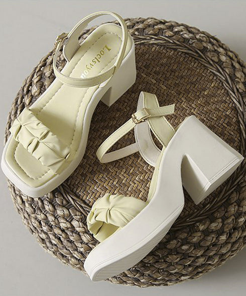 チャンキーヒールサンダル 厚底サンダル夏 レディース アンクルストラップサンダル 歩きやすい 太ヒール 履きやすいサマーサンダル きれいめ ベルトサンダル美脚脚長 86JIANL-051