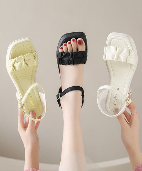 チャンキーヒールサンダル 厚底サンダル夏 レディース アンクルストラップサンダル 歩きやすい 太ヒール 履きやすいサマーサンダル きれいめ ベルトサンダル美脚脚長 86JIANL-051