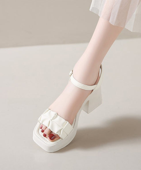 チャンキーヒールサンダル 厚底サンダル夏 レディース アンクルストラップサンダル 歩きやすい 太ヒール 履きやすいサマーサンダル きれいめ ベルトサンダル美脚脚長 86JIANL-051