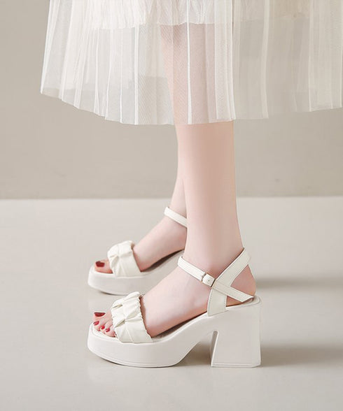 チャンキーヒールサンダル 厚底サンダル夏 レディース アンクルストラップサンダル 歩きやすい 太ヒール 履きやすいサマーサンダル きれいめ ベルトサンダル美脚脚長 86JIANL-051