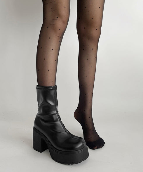 厚底ショートブーツサイドジッパーブーティ レディース ハイヒールブーツ チャンキーヒール アンクルブーツ 歩きやすい 美脚脚長シューズ ヒール9cm 韓国風ブーツ 86JIANL-054