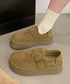 モカシンシューズ 厚底スエード調パンプス レディース 厚底ソール ローファーフェイクスエード プラットシューズ 美脚 カジュアル靴 歩きやすい 秋冬新作スリッポン 86JIANL-055