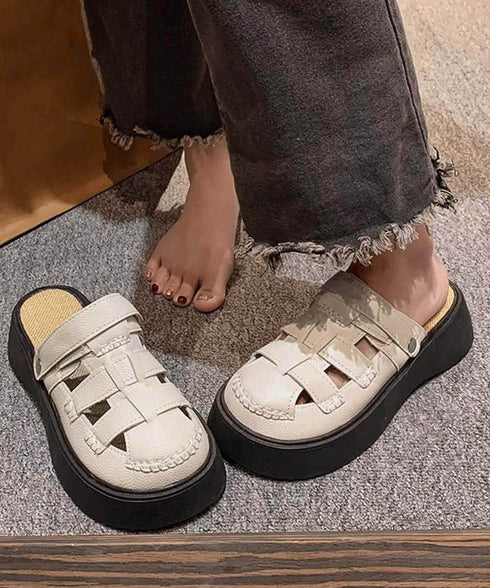 フィッシャーマンサンダル厚底 レディース 履きやすいグラディエーターサンダル 編み込み 2WAY美脚夏靴通気性 疲れにくいサマーシューズ 柔らかいスリッパサンダル 86JIANL-057