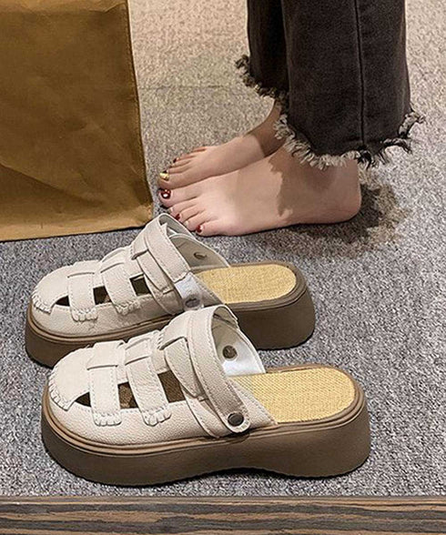 フィッシャーマンサンダル厚底 レディース 履きやすいグラディエーターサンダル 編み込み 2WAY美脚夏靴通気性 疲れにくいサマーシューズ 柔らかいスリッパサンダル 86JIANL-057