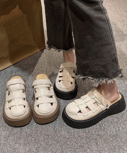 フィッシャーマンサンダル厚底 レディース 履きやすいグラディエーターサンダル 編み込み 2WAY美脚夏靴通気性 疲れにくいサマーシューズ 柔らかいスリッパサンダル 86JIANL-057