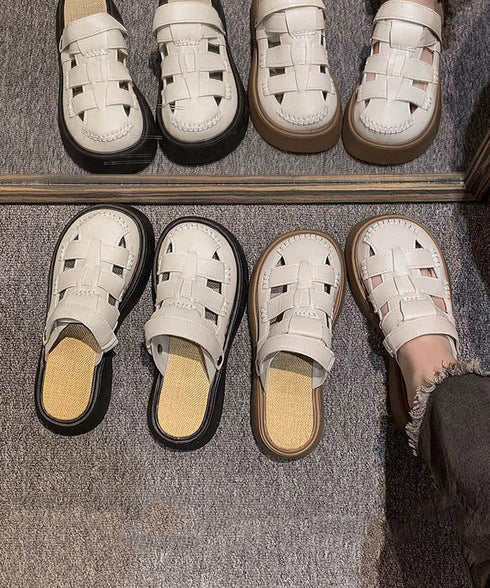 フィッシャーマンサンダル厚底 レディース 履きやすいグラディエーターサンダル 編み込み 2WAY美脚夏靴通気性 疲れにくいサマーシューズ 柔らかいスリッパサンダル 86JIANL-057