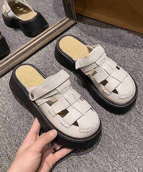 フィッシャーマンサンダル厚底 レディース 履きやすいグラディエーターサンダル 編み込み 2WAY美脚夏靴通気性 疲れにくいサマーシューズ 柔らかいスリッパサンダル 86JIANL-057