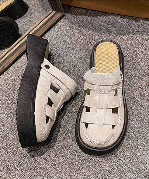 フィッシャーマンサンダル厚底 レディース 履きやすいグラディエーターサンダル 編み込み 2WAY美脚夏靴通気性 疲れにくいサマーシューズ 柔らかいスリッパサンダル 86JIANL-057