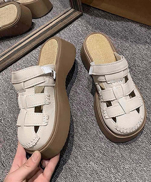 フィッシャーマンサンダル厚底 レディース 履きやすいグラディエーターサンダル 編み込み 2WAY美脚夏靴通気性 疲れにくいサマーシューズ 柔らかいスリッパサンダル 86JIANL-057