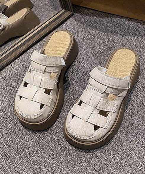 フィッシャーマンサンダル厚底 レディース 履きやすいグラディエーターサンダル 編み込み 2WAY美脚夏靴通気性 疲れにくいサマーシューズ 柔らかいスリッパサンダル 86JIANL-057