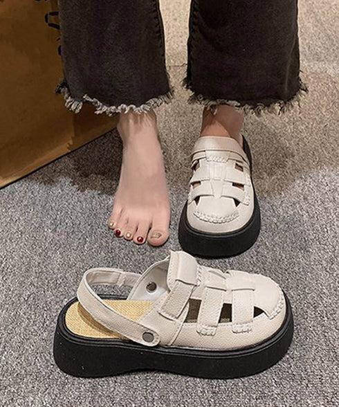 フィッシャーマンサンダル厚底 レディース 履きやすいグラディエーターサンダル 編み込み 2WAY美脚夏靴通気性 疲れにくいサマーシューズ 柔らかいスリッパサンダル 86JIANL-057