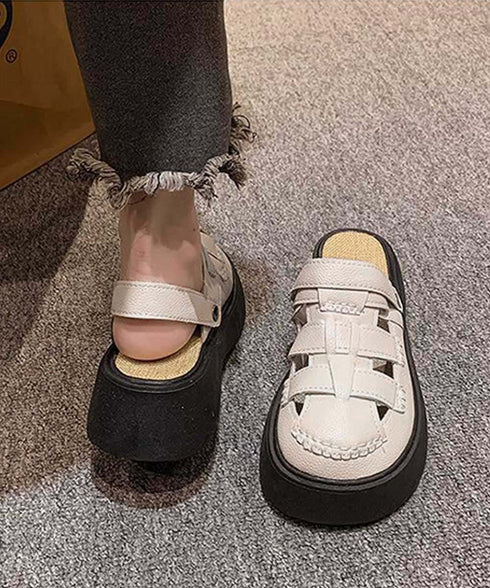 フィッシャーマンサンダル厚底 レディース 履きやすいグラディエーターサンダル 編み込み 2WAY美脚夏靴通気性 疲れにくいサマーシューズ 柔らかいスリッパサンダル 86JIANL-057