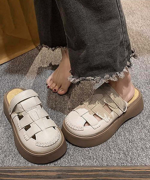 フィッシャーマンサンダル厚底 レディース 履きやすいグラディエーターサンダル 編み込み 2WAY美脚夏靴通気性 疲れにくいサマーシューズ 柔らかいスリッパサンダル 86JIANL-057