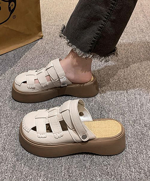 フィッシャーマンサンダル厚底 レディース 履きやすいグラディエーターサンダル 編み込み 2WAY美脚夏靴通気性 疲れにくいサマーシューズ 柔らかいスリッパサンダル 86JIANL-057