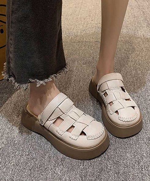 フィッシャーマンサンダル厚底 レディース 履きやすいグラディエーターサンダル 編み込み 2WAY美脚夏靴通気性 疲れにくいサマーシューズ 柔らかいスリッパサンダル 86JIANL-057