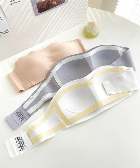 ストラップレスブラ盛れるずれない落ちない 韓国風 無地 シームレス トップブラ 谷間見せ ドレスブラジャーノンワイヤー 2WAY 美胸ブラ単品 小胸ブラ 盛りブラ 86JIEJIE-001