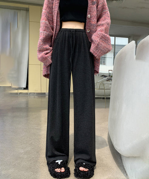 薄手スウェットパンツ 韓国風ワイドパンツ レディース ウエストゴム イージーパンツ 美脚脚長 落ち感モップパンツ ヨガパンツ ダンスパンツ ロングパンツ ゆったり 86JINGYI-001