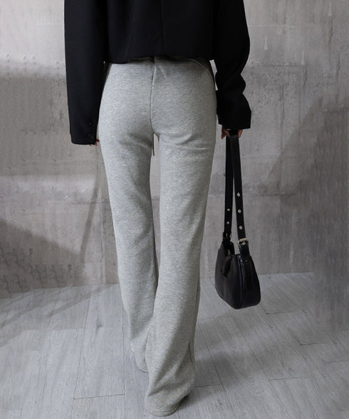 スウェットパンツ 裏起毛フレアパンツ美脚 おしゃれ あったたかパンツ ハイウエストイージーパンツ ウエストゴム 着やせ カジュアルズボン 運動スポーティパンツ厚手 86LJINS-001