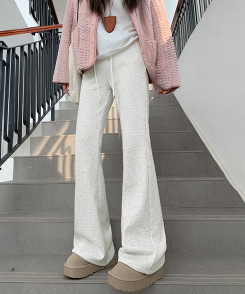 スウェットパンツ 裏起毛フレアパンツ美脚 おしゃれ あったたかパンツ ハイウエストイージーパンツ ウエストゴム 着やせ カジュアルズボン 運動スポーティパンツ厚手 86LJINS-001