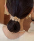 キラキラビーズ付ファーヘアゴム5本組上品 モコモコボリュームヘアアクセサリーセット 韓国風ビジューヘアゴム 大人可愛い髪飾りまとめ髪 シュシュセット秋冬ヘアアクセ 86LJIUYU-001