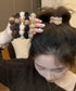 キラキラビーズ付ファーヘアゴム5本組上品 モコモコボリュームヘアアクセサリーセット 韓国風ビジューヘアゴム 大人可愛い髪飾りまとめ髪 シュシュセット秋冬ヘアアクセ 86LJIUYU-001