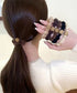 キラキラビーズ付ファーヘアゴム5本組上品 モコモコボリュームヘアアクセサリーセット 韓国風ビジューヘアゴム 大人可愛い髪飾りまとめ髪 シュシュセット秋冬ヘアアクセ 86LJIUYU-001