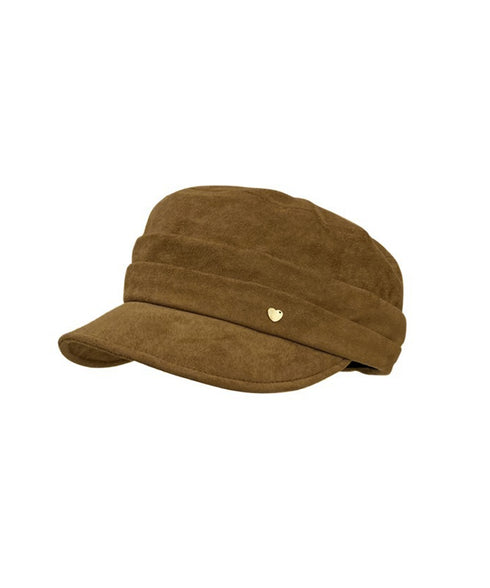 ワンポイントキャスケット スエード調帽子 レディースクラシックマリンハット ハート飾り ベレー風キャップ つば広ぼうしヴィンテージ風 小顔見え レトロ帽子あったか 86LJIYING-001