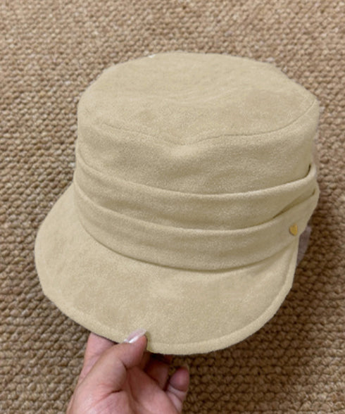 ワンポイントキャスケット スエード調帽子 レディースクラシックマリンハット ハート飾り ベレー風キャップ つば広ぼうしヴィンテージ風 小顔見え レトロ帽子あったか 86LJIYING-001