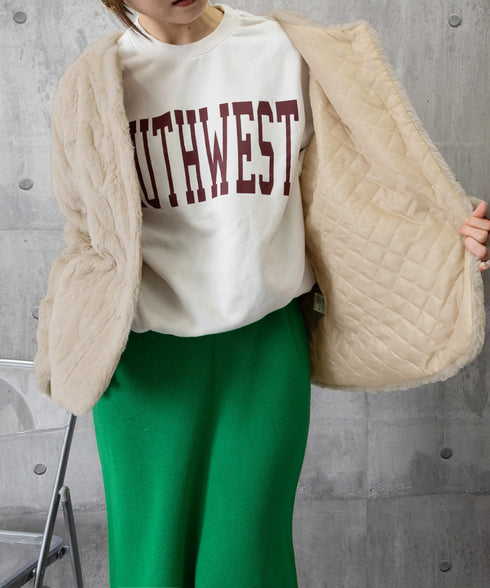 ノーカラーファージャケットゴールドボタン レディース ボアブルゾン フェミニン 上品中綿ジャケット ふわふわショートアウターもこもこ 高見え防寒アウターエレガント 86LKUSA-001