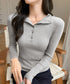フード付きリブカットソーレディース長袖T フーディーTシャツ スリムフィット細見えTシャツ タイトシルエット ヘンリーネックインナートップス ベーシック 着回し服 86LMOHE-001