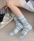 リブソックス レディース ミドル丈 靴下 刺しゅう ワンポイント靴下 大人可愛いボーダーソックス カジュアルミドルソックス 蒸れにくい 綿混ルームソックスおしゃれ 86LRRAN-001