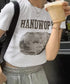 クロップド丈ロゴチビTシャツカットソー夏 英字プリントtシャツレディース半袖 へそ出しトップス韓国風 カジュアルミニタイトTシャツ細見え着やせ レトロカレッジ夏服 86LSBLI-001