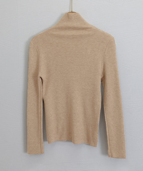 タートルネックリブニットとっくりセーター ハイネックニットレディース きれいめ 韓国風タイトニットソー着やせ 大人可愛いニット秋冬 シンプルニットインナーあったか 86LXAYT-001