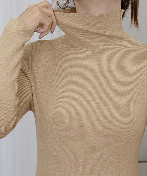 タートルネックリブニットとっくりセーター ハイネックニットレディース きれいめ 韓国風タイトニットソー着やせ 大人可愛いニット秋冬 シンプルニットインナーあったか 86LXAYT-001