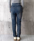 ベルトデザイン スキニーデニムパンツ美脚 ハイウエストデニムパンツ 3ボタンジーンズ レディース ストレッチジーパン ヴィンテージ カジュアル美脚脚長ボトムスリム 86LYSHANG-001