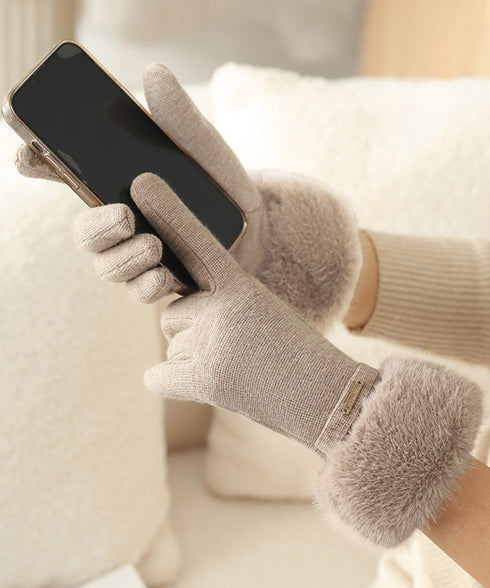 裏起毛ファー手袋冬 防風保温 スマホ対応 裏ボア手ぶくろ レディース 防寒 ふわふわグローブ エレガント 通勤通学 冷え対策手袋 暖かい おしゃれ アウトドア手袋 86LYUMU-001