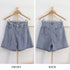 ロールアップ デニムショートパンツ 美脚 レディース Aライン デニムワイド ハーフパンツ 着やせ おしゃれ ジーンズ ホットパンツ ハイウエスト短パン 可愛い 86LZFS-001