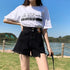 ダメージ加工デニムショートパンツ 韓国風 ホットパンツ レディース ハイウエスト ショーパン ヴィンテージ風 デニム短パン カットオフ ボトムス ミニ丈ズボン 夏 86LZFS-002