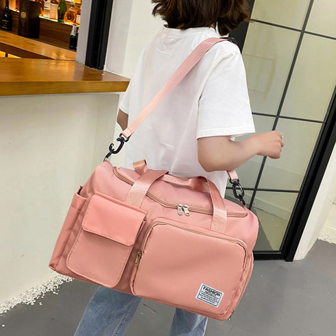 ボストンバッグレディース大容量旅行カバン キャリーオンバッグ 男女兼用 トラベルバッグ 出張合宿 シューズ収納 ロンバッグ 機内持ち込み 1泊2泊 3wayバッグ 86MCG-001