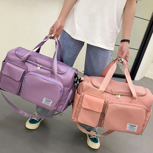 ボストンバッグレディース大容量旅行カバン キャリーオンバッグ 男女兼用 トラベルバッグ 出張合宿 シューズ収納 ロンバッグ 機内持ち込み 1泊2泊 3wayバッグ 86MCG-001