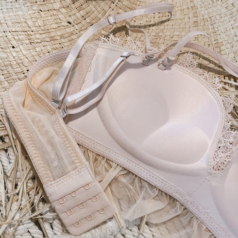 レース チュール ブラジャー ショーツ レース チュール ブラジャー ショーツ セット ノンワイヤー パッド付き 下着 上下セット 86MEIZIQI-003