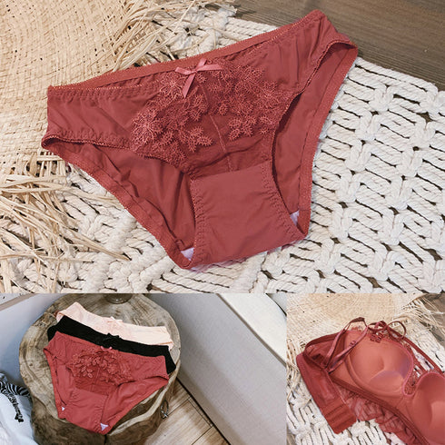 レース チュール ブラジャー ショーツ レース チュール ブラジャー ショーツ セット ノンワイヤー パッド付き 下着 上下セット 86MEIZIQI-003
