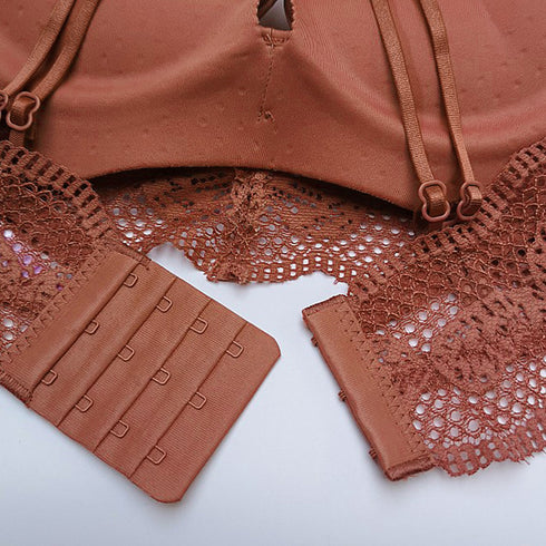 セクシーランジェリー レース ブラセット クロスデザイン ブラジャー ショーツ 上下セット ノンワイヤー 小胸ブラ 韓国 美胸 谷間アップ 下着セット 大人可愛い 86MEIZIQI-007