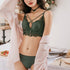 セクシーランジェリー レース ブラセット クロスデザイン ブラジャー ショーツ 上下セット ノンワイヤー 小胸ブラ 韓国 美胸 谷間アップ 下着セット 大人可愛い 86MEIZIQI-007