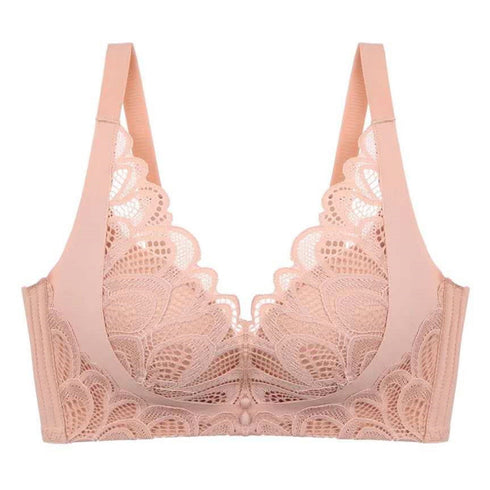 セクシーランジェリーセット ノンワイヤー ブラジャーショーツセット バスト盛れる レースブラショーツセット 小胸超盛り ワイヤレスブラ 脇高 脇スッキリ 女性下着 86MEIZIQI-015