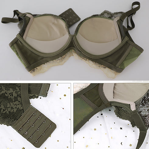 総レース ブラジャー ノンワイヤー 単品 セクシー ランジェリー 盛れる ワイヤレス ブラジャー セクシー胸元 ブラ 美胸 谷間 インナー 脇高 86MEIZIQI-028