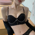 セクシーランジェリーセットレディース下着 ノンワイヤー レースブラジャー ショーツセット フロントホック ナイトブラ 大人可愛い 脇高脇肉 小胸 谷間美胸 韓国 86MEIZIQI-034