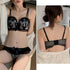 セクシー ブラショーツセット 韓国 下着 脇高 花柄レースブラジャー 透け透けショーツ 小胸ランジェリーセット ノンワイヤーフリルブラ バスト盛れる パンティ女性 86MEIZIQI-041